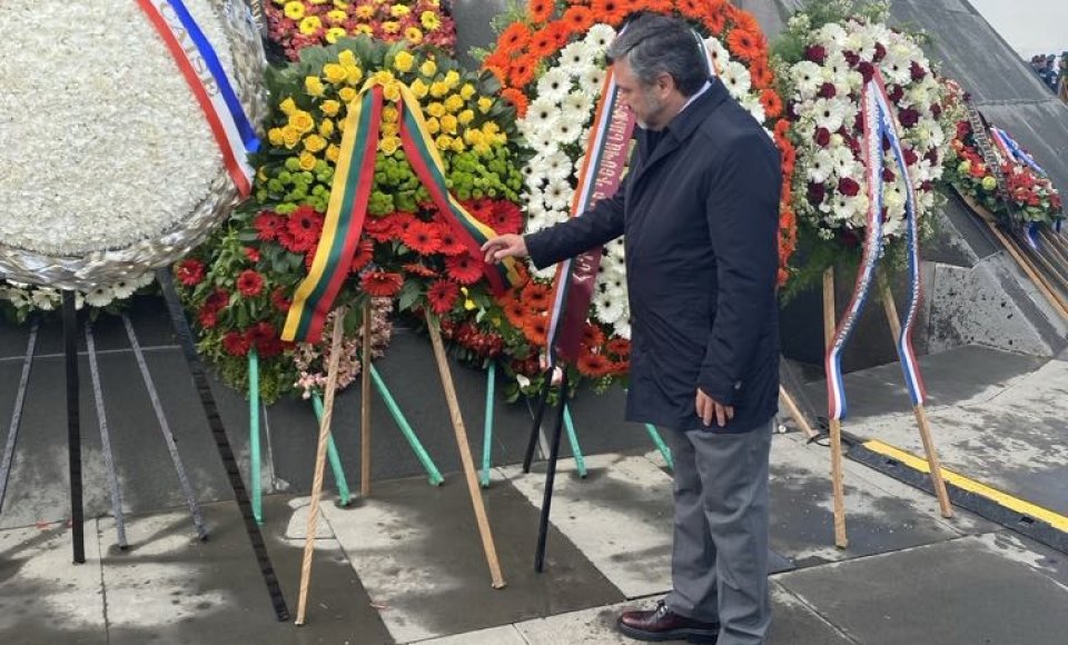 Lithuanian Ambassador Andrius Pulokas paid tribute to the victims of the Armenian Genocide in...