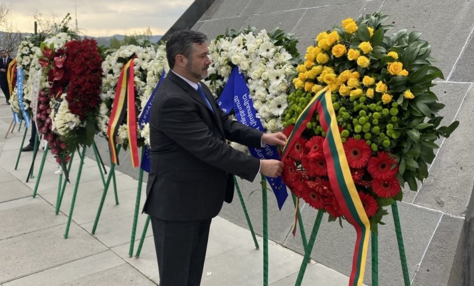 Lithuanian Ambassador Andrius Pulokas Paid Tribute to the Victims of the Armenian Genocide in...